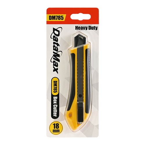 DataMax DM785 Box Cutter Rubber Grip with 18mm 8 Snap-Off Blades_1 - Theodist