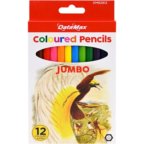 DataMax DM82812 Jumbo Colored Pencils 12 Pack - Theodist