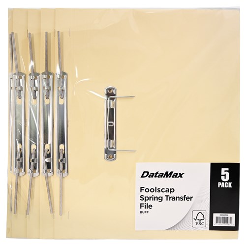 DataMax DM88500 Foolscap Spring Transfer File Buff 5 Pack - Theodist