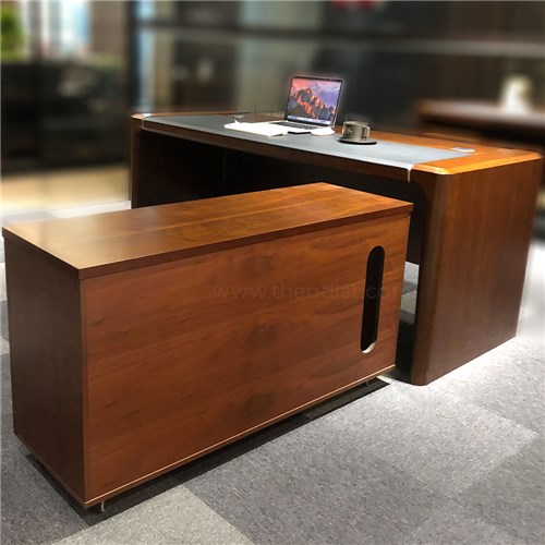 Office Desk ELYUD18 Elyu Series with Side Return 1800Wx750Dx760H Side: 1180Wx400Dx585H_1 - Theodist