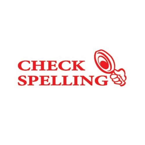 Shiny EN935 "CHECK SPELLING" OA Pre-Inked Stamp - Theodisst