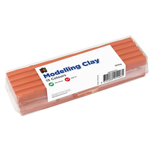 Educational ERM500 Colours Modelling Clay 500g_Brown - Theodist
