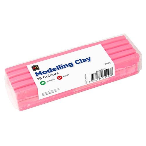 Educational ERM500 Colours Modelling Clay 500g_Pink - Theodist