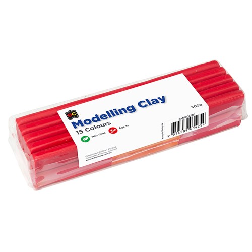 Educational ERM500 Colours Modelling Clay 500g_Red - Theodist