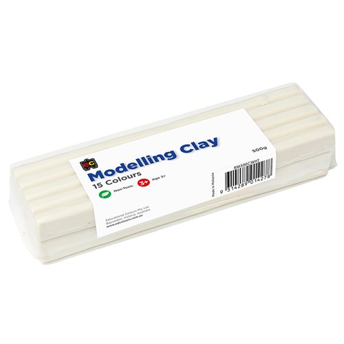 Educational ERM500 Colours Modelling Clay 500g_White - Theodist
