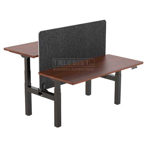 Adjustable Desk ET223HM 2-Seater Face to Face Brown 1500Wx700Dx600-1250H_1 - Theodist
