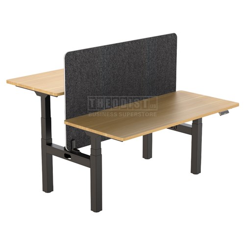 Adjustable Desk ET223HO 2-Seater Face to Face Oak 1500Wx700Dx600-1250H_1 - Theodist