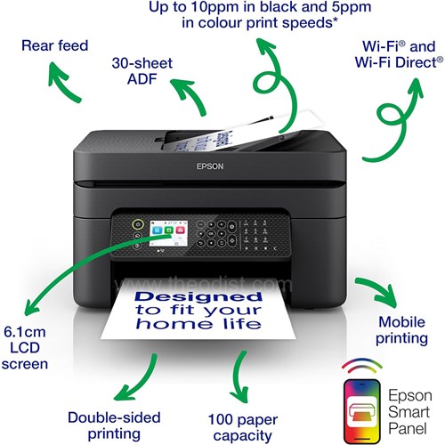 Epson ET-2810 Multifunction Printer EcoTank A4 Print Copy Scan WiFi C11CJ6750_1 - Theodist