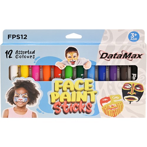 DataMax FPS12 Face Painting Sticks 12 Colours_1 - Theodist