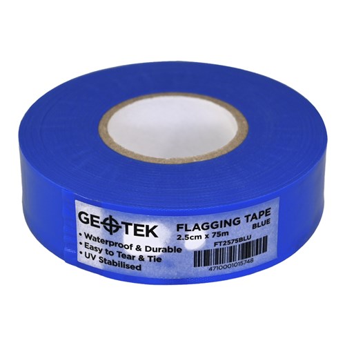 Geotek FT2575 Flagging Tape 2.5cmx75m_BLU - Theodist