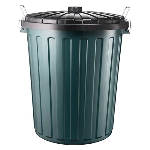 Oates GB-75PLAS Garbage Bin Plastic with Lid Green 75L - Theodist