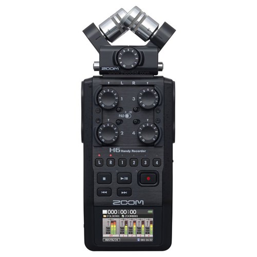 Zoom H6 Recorder Digital All Black - Theodist