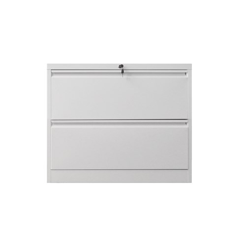 HM2 Steel Lateral Filing Cabinet 2 Drawer 724x900x450mm - Theodist