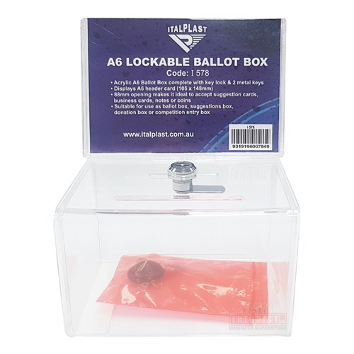 Italplast I578 A6 Lockable Ballot Box_1 - Theodist