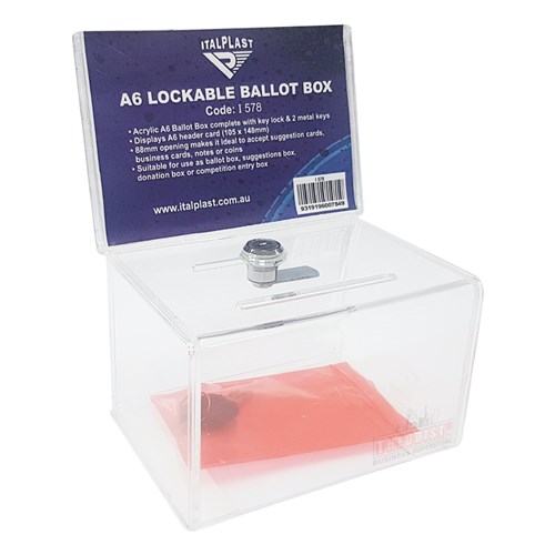 Italplast I578 A6 Lockable Ballot Box - Theodist