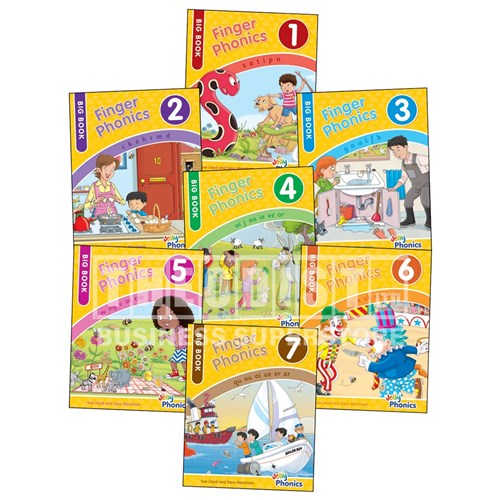 Jolly Phonics Finger Phonics 1-7 Big Books - Theodist