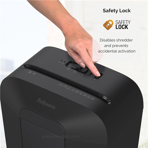 Fellowes LX50 Shredder Cross Cut 9 Sheets 17L Bin_1 - Theodist