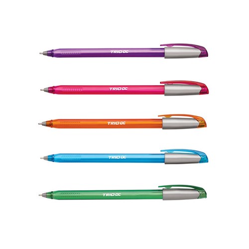 Unimax Trio DC Ballpoint Pen Medium 1.0mm Assorted Bright Colours - Theodist