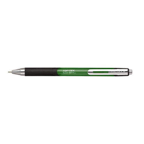 Unimax Top Tek Fusion RT Gel Rollerball Retractable Pen 0.7mm_GRN - Theodist