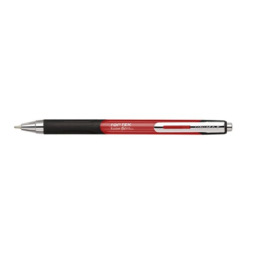 Unimax Top Tek Fusion RT Gel Rollerball Retractable Pen 0.7mm_RED - Theodist