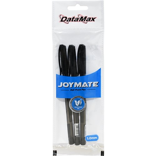 DataMax Joymate Ballpoint Pen 1.0mm, Black 3 Pack - Theodist