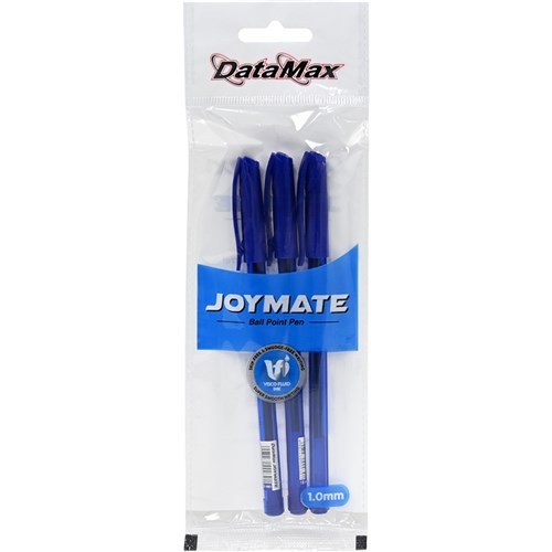 DataMax Joymate Ballpoint Pen 1.0mm, Blue 3 Pack - Theodist