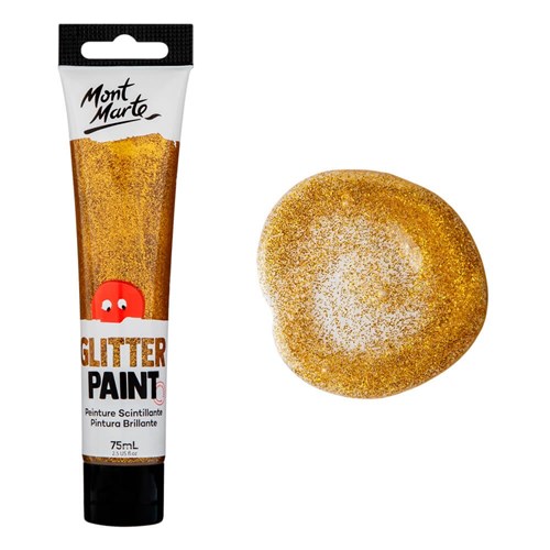 Mont Marte MKGL75 Glitter Paints 75mL - Assorted Colours_GLD - Theodist