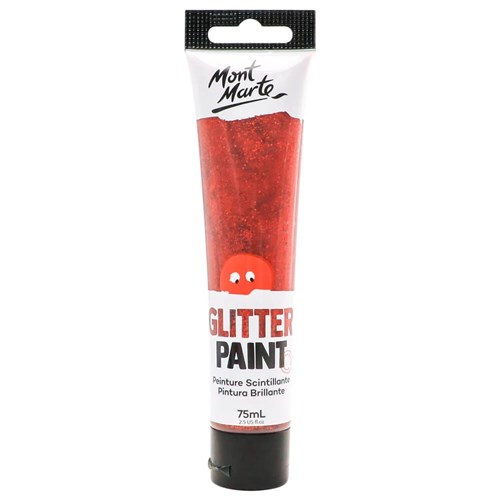 Mont Marte MKGL75 Glitter Paints 75mL - Assorted Colours_RED - Theodist