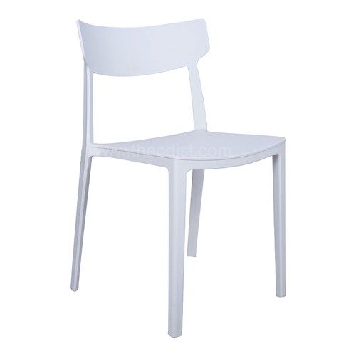 Plastic Chair Outdoor MS11PP 515x480x455/785mm_WHT - Theodist