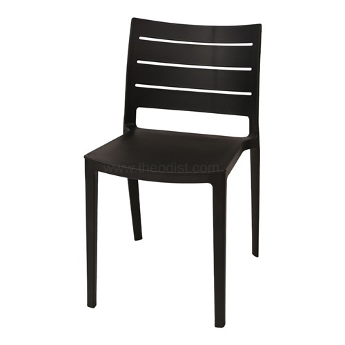 Plastic Chair Outdoor Dining MS26PP 420x510x450/780mm_BLK - Theodist