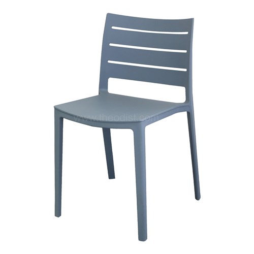 Plastic Chair Outdoor Dining MS26PP 420x510x450/780mm_BLU - Theodist