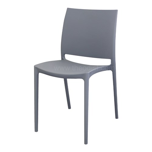 Plastic Chair Stackable MS69PP 530x460x820mm_GRY - Theodist