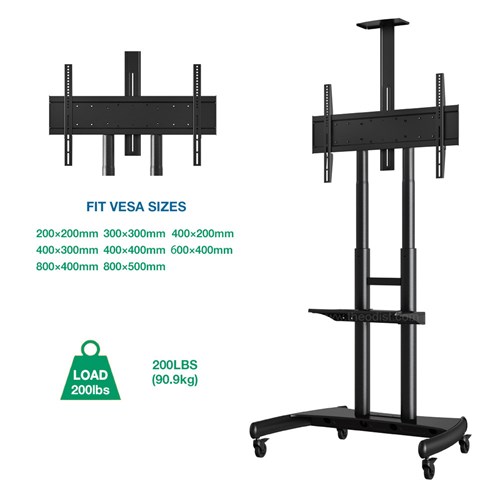 Mobile Display Stand Screen Size 55"-80" Max 90.9Kg NB-AVA1800-70-1P_1 - Theodist