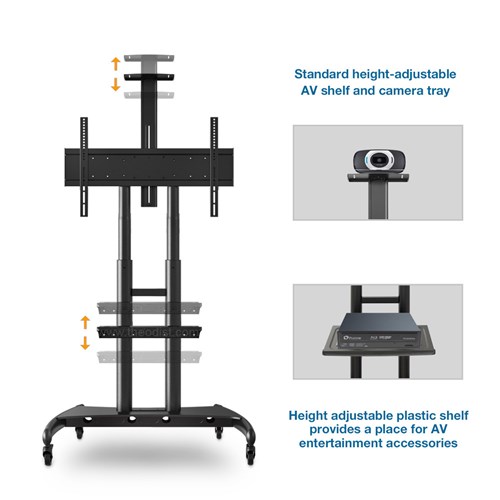 Mobile Display Stand Screen Size 55"-80" Max 90.9Kg NB-AVA1800-70-1P_3 - Theodist