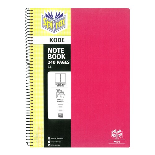 Spirax Kode P959 A4 Notebook 240 Pages Assorted_2 - Theodist