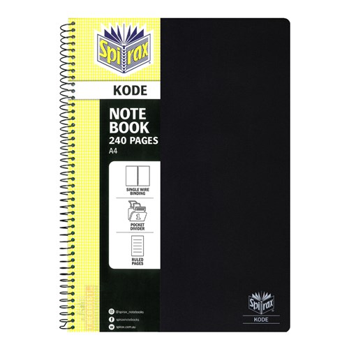 Spirax Kode P959 A4 Notebook 240 Pages Assorted_1 - Theodist