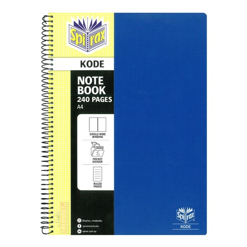 Spirax Kode P959 A4 Notebook 240 Pages Assorted_4 - Theodist