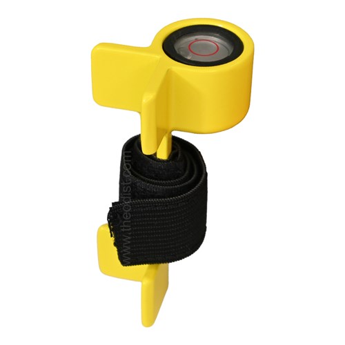 Geotek PA40 Staff Bubble/ Rod Level with Velcro Strap, Yellow - Theodist