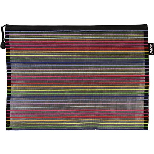Pace PE8660 Pencil Cases Mesh A4 Assorted_BLK - Theodist