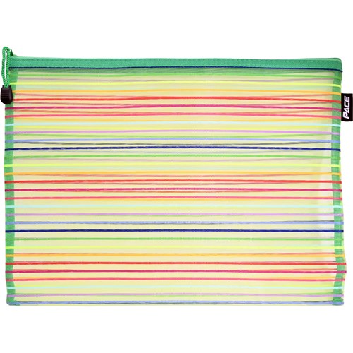 Pace PE8660 Pencil Cases Mesh A4 Assorted_GRN - Theodist