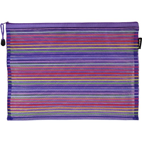 Pace PE8660 Pencil Cases Mesh A4 Assorted_PUR - Theodist