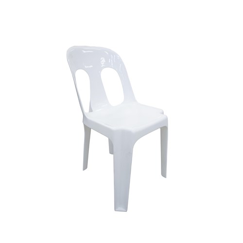 Pipee Heavy Duty Plastic Chair_WHT - Theodist