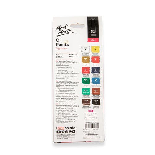 Mont Marte PMHS0025 Oil Paint Set Signature 12mL x 12pc_2 - Theodist