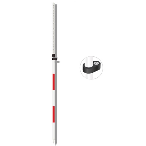 Myzox PP-200EV 2m 2-Section Prism Pole with Twist Lock - 5/8" Thread - Theodist