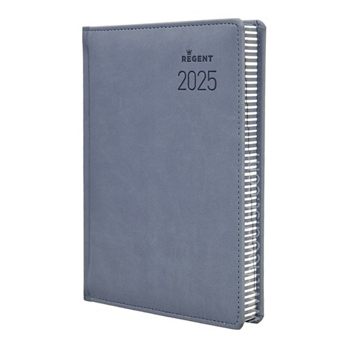 Regent REG151 2025 A5 Diary Black, Navy, Red Day to Page_BLU - Theodist