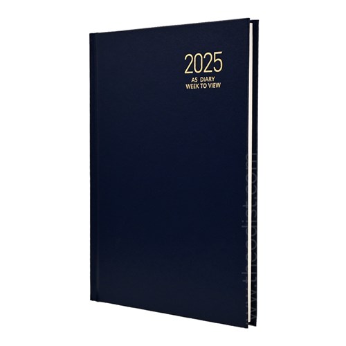 Regent REG381 2024 A5 Diary Black, Navy, Red Week to View_NVY - Theodist