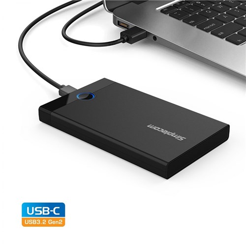 Simplecom Hard Drive Case for SATA 2.5" to USB-C External USB 3.2 Gen2_3 - Theodist