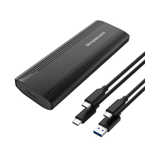 Simplecom Case for Sata Dual Drive M.2 USB-C + USB 3.2 GEN2 10Gbps - Theodist