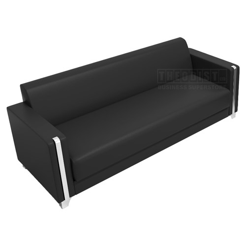 Sofa SF023 3 Seater Black Coating Stainless Armrest & Leg 1670x750x780mm_1 - Theodist