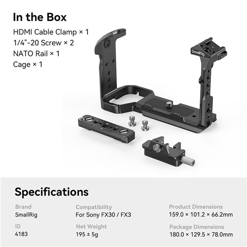 Smallrig SR4184 Cage Kit for Sony FX30/FX3_8 - Theodist